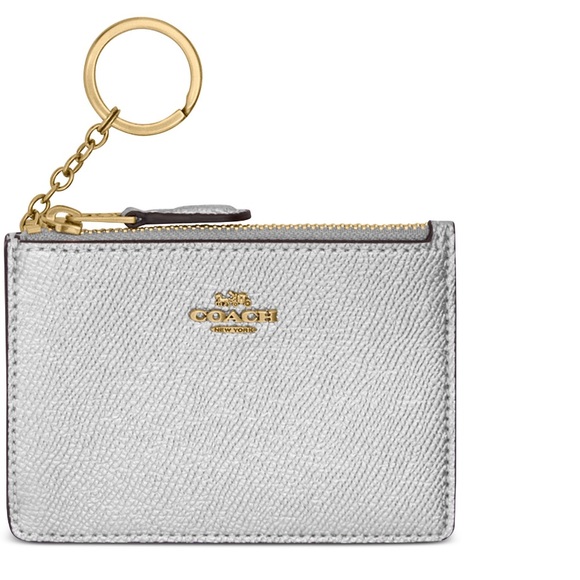 Coach Handbags - COACH | Mini Metallic Leather ID Case